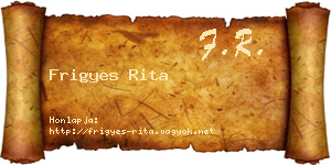 Frigyes Rita névjegykártya